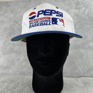 Vintage Cobra Caps Pepsi Major League Baseball Snapback Hat White MLB Rope Cap